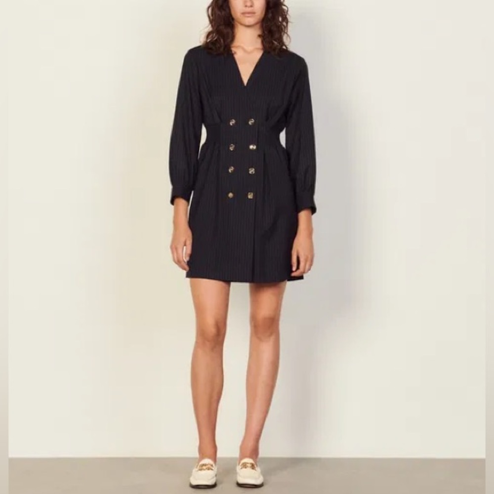 Sandro short double-breasted dress